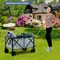 Outdoor Folding Utility Wagon Cart with Adjustable Handle and Cup Holder for All-Terrain Wheels